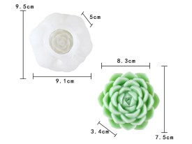 Molde silicona suculenta grande hexagonal
